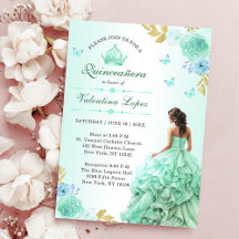 Mint Green Princess Dress Quinceañera Birthday