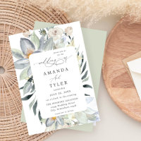 Mint Greenery & White Floral - Casamento de Casa