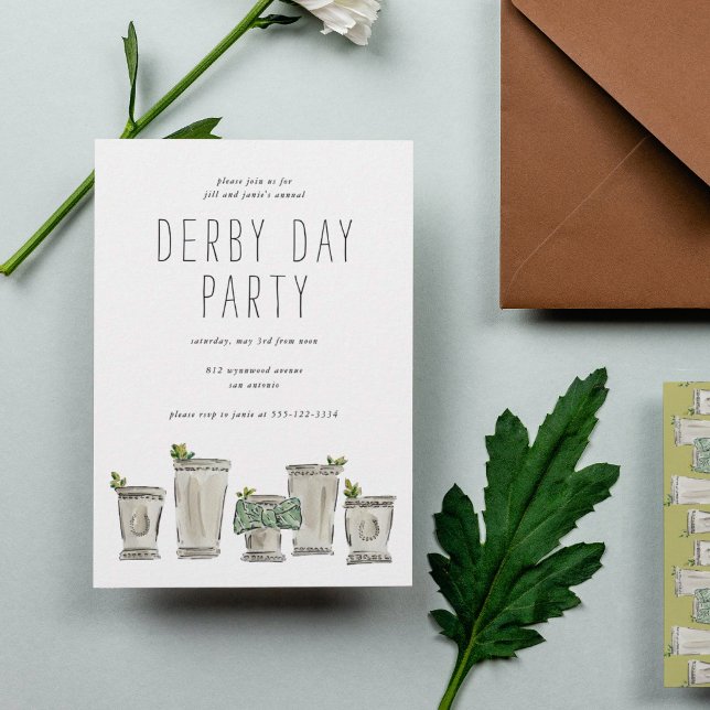 Convites Mint Julep Horse Race Derby Day Party (Criador carregado)