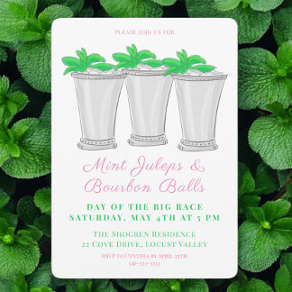 Convites Mint Juleps Bourbon Escova Corrida de Cavalo Derby