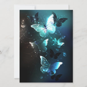 Convites Mint Night Butterflies