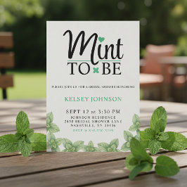 Convites Mint to Be Mint Leaf Bridal Shower