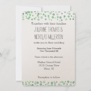 Convites Mint Watercolor Confetti Wedding