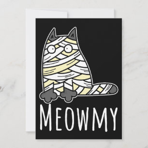 Convites Miowmy Mummy Cat - Engraçado Pet Halloween
