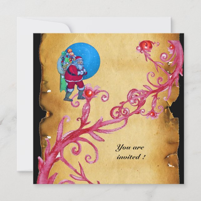 CONVITES MIRACULOUS BERRIES DE NATAL COM PARCHMENT (Frente)