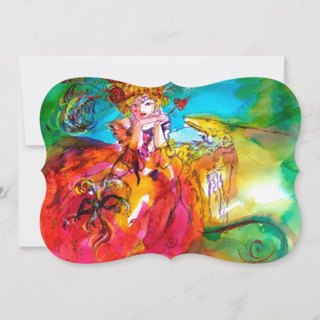 Convites MIRANDOLINA BAILE DE MÁSCARAS amarelo marrom verme (Frente)