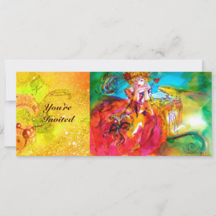 Convites MIRANDOLINA, faíscas brilhantes amarelo marrom ver