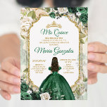 Convites Mis Quince Emerald Green 15 Anos Dourada Coroa<br><div class="desc">Quinceañera Emerald Green Dourado Convite Crown Mis Quince 15 Anos,  16 Anos,  Aniversário, </div>
