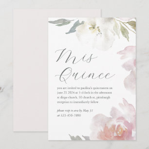 Convites Mis Quince Floral 15 Anos Aniversário Quinceañera