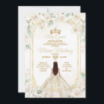 Convites Mis Quince Ivory White Floral Princess Birday<br><div class="desc">Mis Quince Ivory White,  Princesa Floral,  Aniversário,  Convite Mis Quince 15 Anos,  16ª Borboleta de Aniversário.</div>