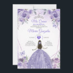 Convites Mis Quince Purple Lavanda 15 Anos Silver Crown<br><div class="desc">Quinceañera Purple Lavanda Silver Crown Convite Mis Quince 15 Anos,  16 Anos,  Aniversário, </div>