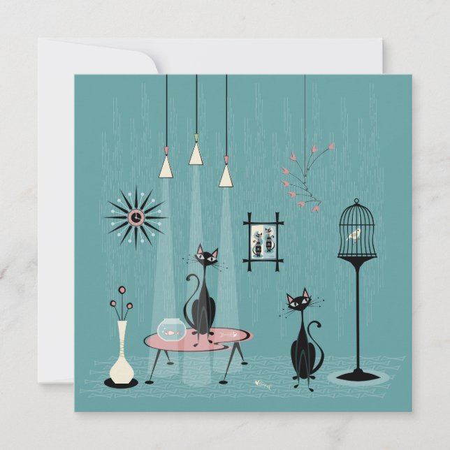 Convites Mischefe de Meio século / Cat Red Handed II B (Frente)