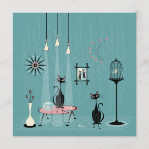 Convites Mischefe de Meio século / Cat Red Handed II B