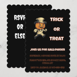 Convites Mischievek Jack o lanterna Festa de Halloween