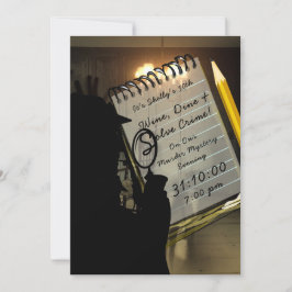 Convites Mistério de Assassinato de Halloween Casa Spooky M