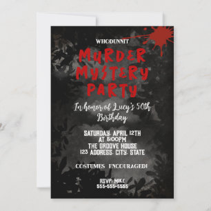 Convites mistério de assassinato whodunit festa sangrenta 4