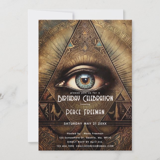 Convites Mística De Terceiro Olho, Espirital (Frente)