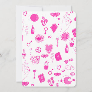 Convites mística mágica rosa