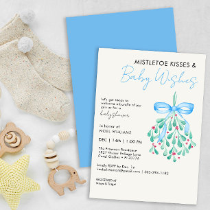 Convites Mistletoe Bundle of Joy Winter Chá de fraldas