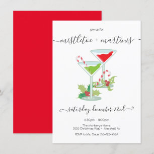 Convites Mistletoe Martinis Holiday Party