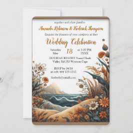 Convites Mistura boêmica de chá, magenta, flores roxas