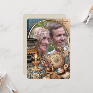 Convites Mistura boêmica de cores e tema de decoração