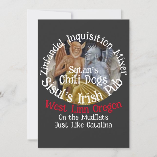 Convites Misturador de Vinho da Inquisição Espanhola West L (Frente)