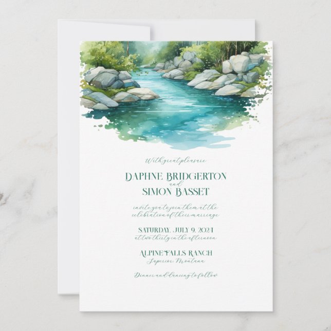 Convites Misty Mountain Wedding (Frente)