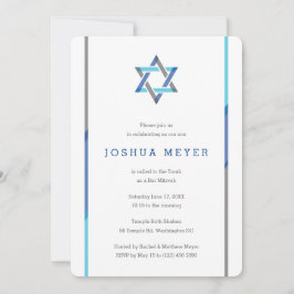 Convites Mitzvah para Bar Moderno | Azul + Teto