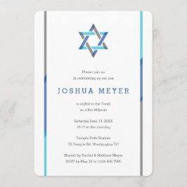 Convites Mitzvah para Bar Moderno | Azul + Teto