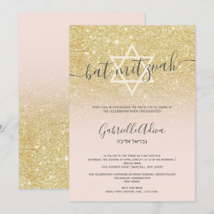 Convites Mitzvah, relva-se dourado-do-mar