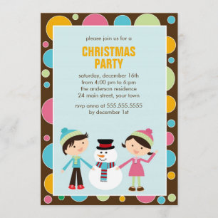 Convites Miúdos e festa de Natal do boneco de neve