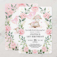 Moça Lamb Bebê Ovelhas primeiro aniversario Floral