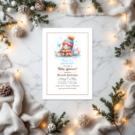 Convites Mocha Mousse "Bebê é frio lá fora!" Chá de fraldas