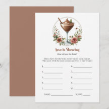 Mocha Mousse Love is Brewing Bridal Shower Game