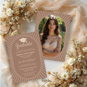 Convites Mocka Mousse Elegantemente Vintage Boina de Gradua