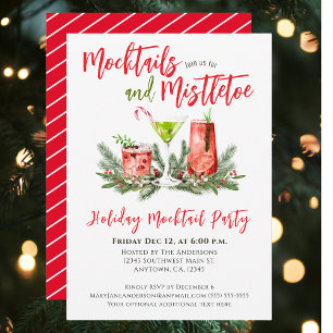 Convites Mocktails festivos do partido Foliday & Mistletoe