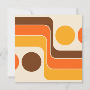 Convites Mod Estilo Retro Geométrico Anos 70
