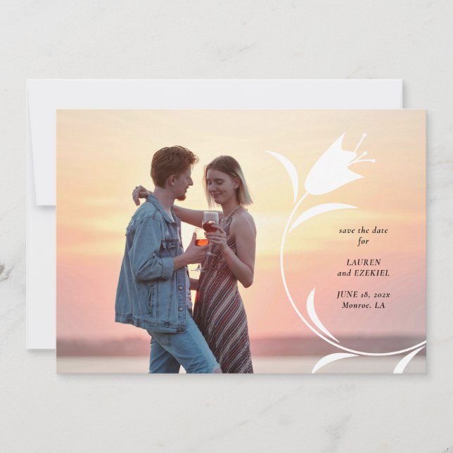 CONVITES MOD PINK TULIP WEDING SALVE A DATA (Frente)