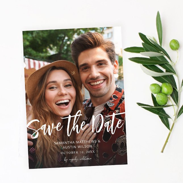Convites MOD V Photo Bold Save Date - Lighter (Criador carregado)