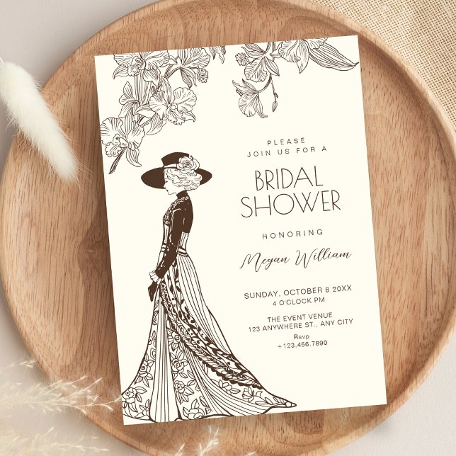 Convites Moda de aniversário romântico vintage (Criador carregado)