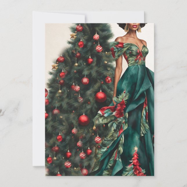 Convites Moda Preta Chic Vintage (Frente)