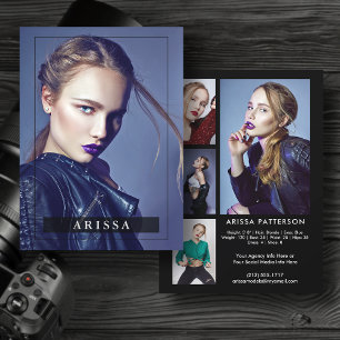 Convites Model Actor Pro 5.5x7.5 Comp/Zed Card 5 Photo