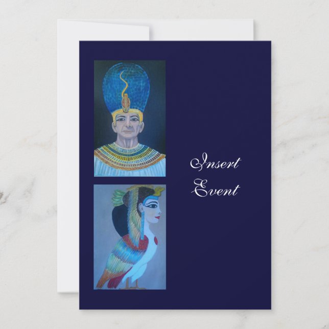 Convites Modelo 5x7 da festa temática egípcia (Frente)