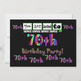 Convites Modelo 70 SURPRISE Festa de aniversário