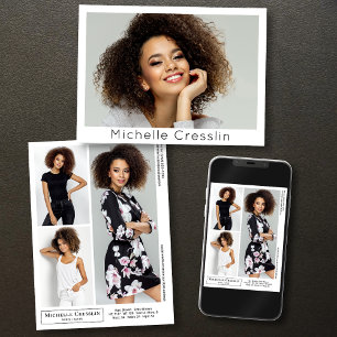 Convites Modelo Ator 4 Foto Modelo de duas placas lado a la