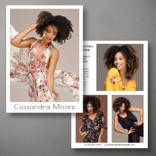 Convites Modelo Ator 4 Foto Modelo de placa comp frente e v