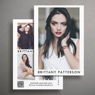 Convites Modelo Ator 5x7 Comp SED Card QR 5 Photo 2 Sided