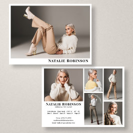 Convites Modelo Ator 6 Foto Comp Card Portfolio Modelo