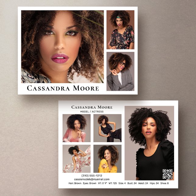 Convites Modelo Ator 8 Modelo de placa composta de fotos (Available in high quality print or digital download for quick messaging, email or self printing.)